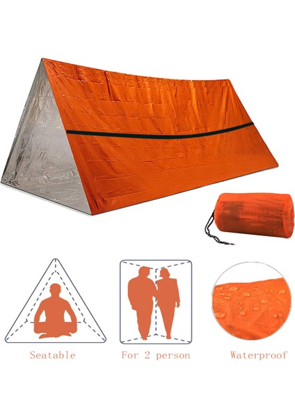 Taşınabilir Ultralight Çadır Açık Kurtarma Su Geçirmez Acil Hayatta Kalma Çadırı Açık Basit Termal Çadır 240X150 cm (Yurt Dışından) fiyatları