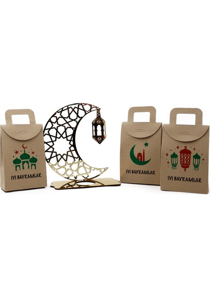 10 x 15 cm 3 Adet Iyi Bayramlar Baskılı Boş Mendil, Şeker, Harçlık, Hediye Kutusu, Hediye Paketi fiyatları