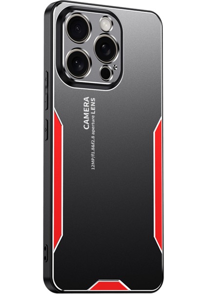 iPhone15 Pro Kase Alüminyum Alaşım+Tpu+Pc Anti Dust Kamera Koruma Telefon Kapak Kırmızısı (Yurt Dışından)