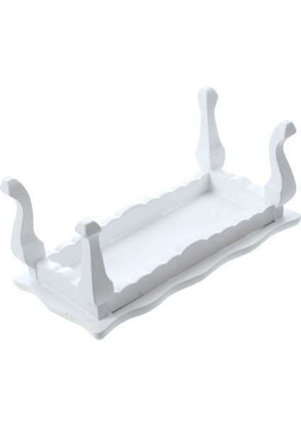 1/12 Dollhouse Minyatür Mobilya Dalga Kenarlı Ahşap Sehpa/sehpa - Beyaz (Yurt Dışından) fiyatları