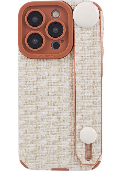 iPhone15 Pro Max Kapak Bilek Bezi Kaplamalı Tpu Cep Telefonu Kılıf Bej (Yurt Dışından) fiyatları