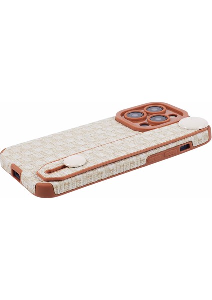iPhone15 Pro Max Kapak Bilek Bezi Kaplamalı Tpu Cep Telefonu Kılıf Bej (Yurt Dışından) fırsatları