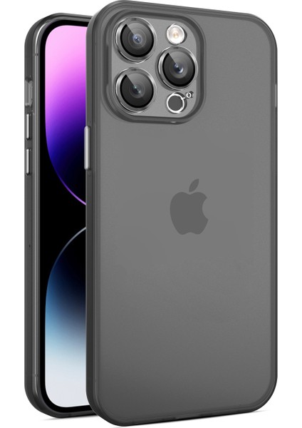 iPhone15 Plus Şok Geçirmez Telefon Kılıfı Pc+Tpu Cam Lens Film-Black ile Mat Mat Kapak (Yurt Dışından)