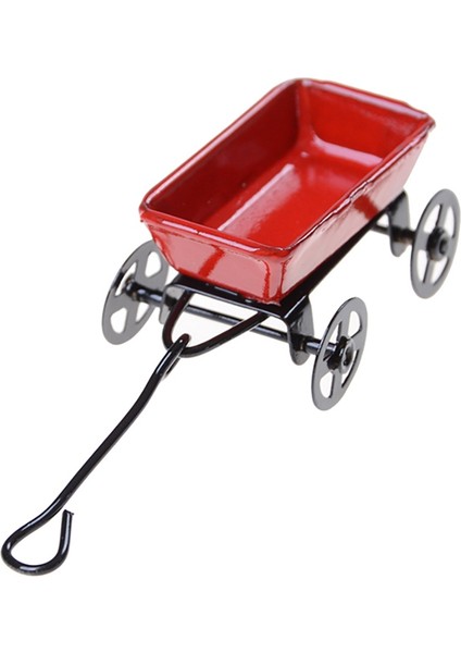 1:12 Mini Sevimli Dollhouse Minyatür Metal Kırmızı Küçük Çekme Sepeti Bahçe Minyatür Mobilya Aksesuarları (Yurt Dışından) fiyatları