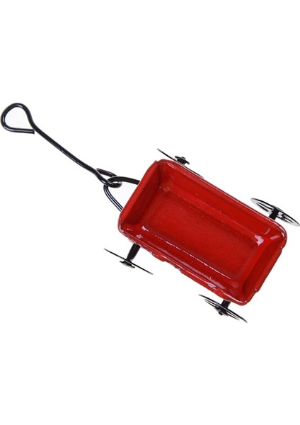 1:12 Mini Sevimli Dollhouse Minyatür Metal Kırmızı Küçük Çekme Sepeti Bahçe Minyatür Mobilya Aksesuarları (Yurt Dışından) modelleri