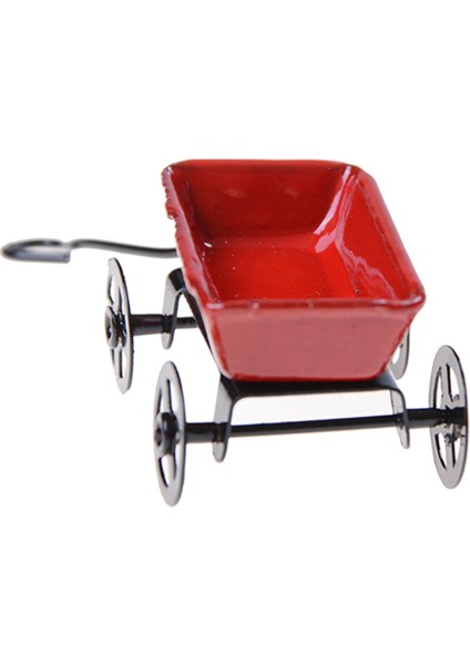 1:12 Mini Sevimli Dollhouse Minyatür Metal Kırmızı Küçük Çekme Sepeti Bahçe Minyatür Mobilya Aksesuarları (Yurt Dışından) indirimleri