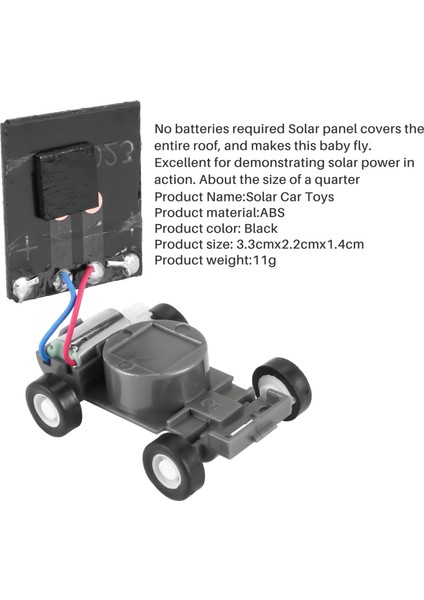 Yüksek Kalite En Küçük Mini Araba Güneş Enerjisi Oyuncak Araba Racer Eğitim Gadget Çocuk Çocuk Oyuncakları Sıcak Satış Güneş Enerjisi Oyuncak Siyah (Yurt Dışından) modelleri