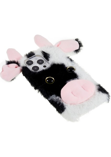 iPhone15 Pro Max Pax Peluş Telefon Kılıfı Süt Inek Kulağı Yumuşak Tpu Kış Sıcak Kapak Black (Yurt Dışından) fiyatları