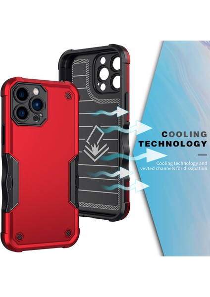 iPhone15 Pro Slip Olmayan Şeritler Için Cep Telefonu Kapağı Damla Koruma Pc+Tpu Geri Case Sky Mavi (Yurt Dışından)