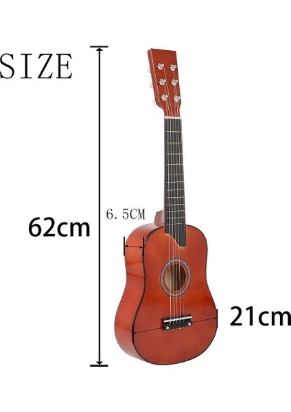 25 Inç Mini Küçük Gitar Basswood 6 Strings Akustik Gitar Acemi Çocuklar Çocuklar Için Seçim Dizeleri ile Hediye (Yurt Dışından)