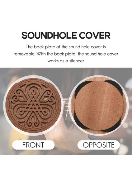 Gitar Ahşap Soundhole Ses Deliği Kapak Bloğu Geribildirim Tamponu Maun Ahşap Eq Akustik Halk Gitarları Için 7 # (Yurt Dışından) indirimleri