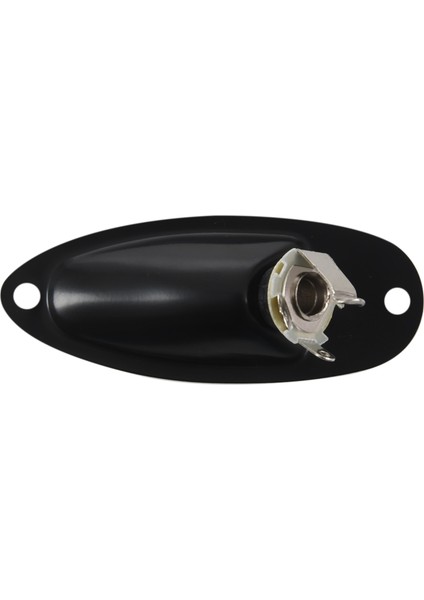 Tekne Tarzı 1/4 Inç Yüklü Gitar Çıkışı Mono Jack Priz Plakası Strat Stratocater Tarzı Elektro Gitar, Siyah (Yurt Dışından)