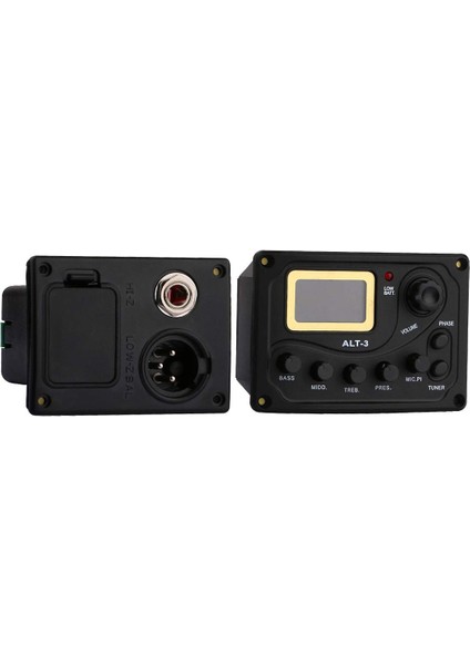 Akustik Gitar Alıcı Tuner 5-Band Eq Ekolayzır Akustik Gitar Preamp Piezo Ön Amplifikatör Sistemi Ses Düğmesi ile LCD Ekran Dahili Mikrofon (Yurt Dışından) modelleri