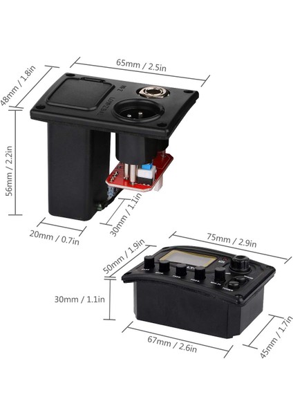 Akustik Gitar Alıcı Tuner 5-Band Eq Ekolayzır Akustik Gitar Preamp Piezo Ön Amplifikatör Sistemi Ses Düğmesi ile LCD Ekran Dahili Mikrofon (Yurt Dışından) indirimleri