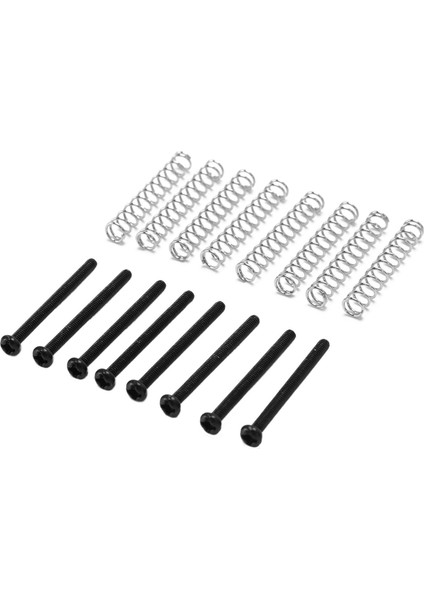 8 Adet M3X30MM Elektro Gitar Humbucker Pickup Yükseklik Ayarı Vidası ve Yaylar - Siyah (Yurt Dışından)