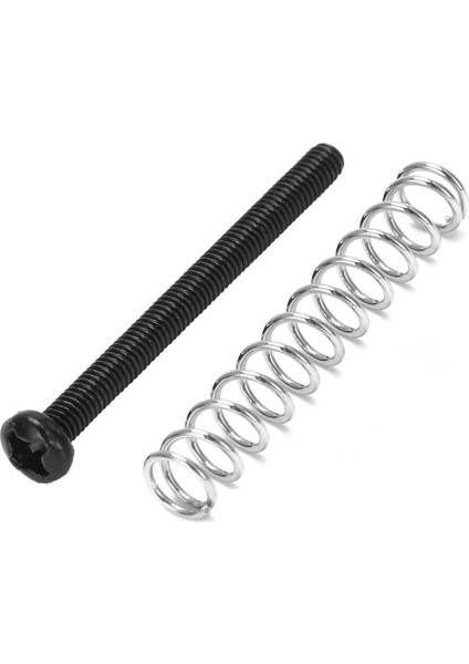 8 Adet M3X30MM Elektro Gitar Humbucker Pickup Yükseklik Ayarı Vidası ve Yaylar - Siyah (Yurt Dışından)