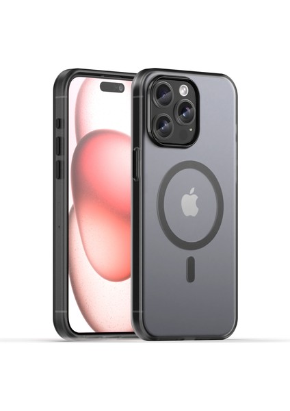iPhone15 Pro Case Case Yarı Saydam Mat Slim Phone Cover-Black Için (Yurt Dışından)