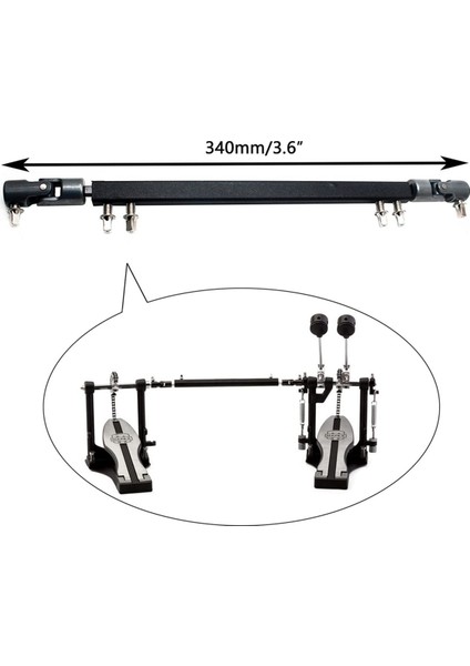 Çift Kick Davul Pedalı Tahrik Mili Çelik Bas Davul Pedalı Bağlantı Konnektör Kolu, Mavi (Yurt Dışından) modelleri