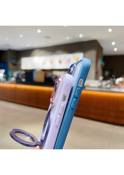 iPhone15 Pro Magnetic Case Kickstand Yumuşak Tpu Telefon Kapak Morası (Yurt Dışından) modelleri
