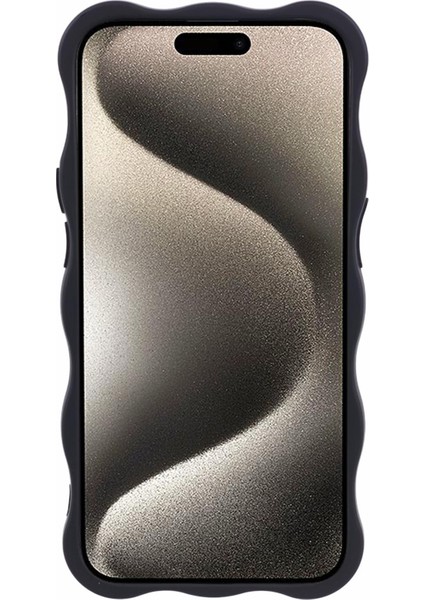 iPhone15 Pro Tpu Case Wavy Edge Koruyucu Telefon Kapağı (Hassas Kesim) Için Jq Serisi -Black (Yurt Dışından)