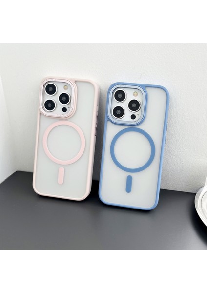Magsafe Mat Telefon Kapak-Dark Yeşil ile Uyumlu iPhone15 Pro Max Şok Geçirmez Kılıf Için Yumuşak Tpu+Sert Pc Kılıfı (Yurt Dışından)