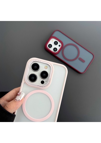 Magsafe Mat Telefon Kapak-Dark Yeşil ile Uyumlu iPhone15 Pro Max Şok Geçirmez Kılıf Için Yumuşak Tpu+Sert Pc Kılıfı (Yurt Dışından)