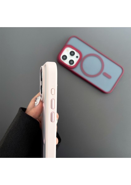 Magsafe Mat Telefon Kapak-Dark Yeşil ile Uyumlu iPhone15 Pro Max Şok Geçirmez Kılıf Için Yumuşak Tpu+Sert Pc Kılıfı (Yurt Dışından)