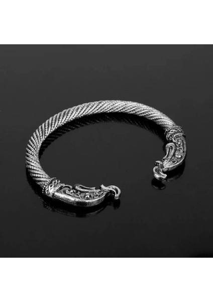 Gül Altın Rengi Teen Wolf Ejderha Kafası Bilezik Moda Aksesuarları Vintage Viking Bilezik Erkekler Takı Bileklik Manşet Bilezik Kadınlar Için (Yurt Dışından) modelleri