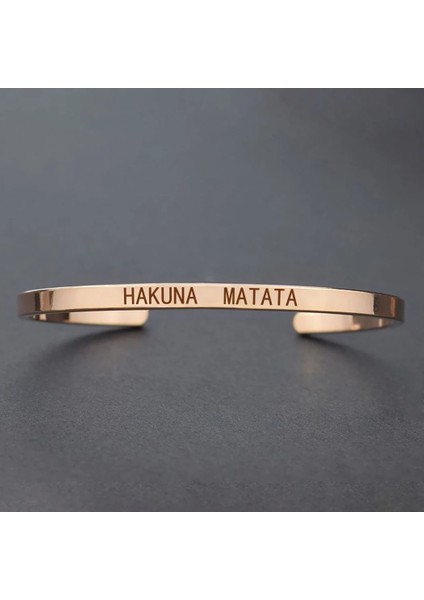 Hayaller Gerçek Olsun Hakuna Matata Basit Ilham Harfler Oyulmuş Afrika Atasözü Bilezik Aşıklar Için Bakır Alaşım Manşet Bileklik Bilezik (Yurt Dışından) modelleri