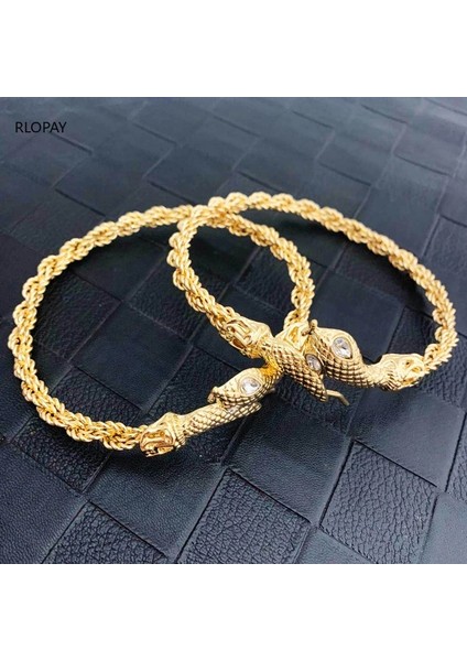 Altın Türk Trendy Yılan Kol Bilezik Altın Arapça Lüks Charm Bilezik Bileklik Kadınlar Için Büyük Boy Gelin Halhal Jewlery (Yurt Dışından) fırsatları