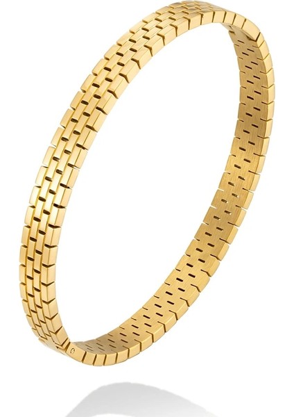 BR8206-ALTIN Yüksek Benzersiz Tasarım Hollow Izle Zincir Şekli Kadınlar Için 18 K Paslanmaz Çelik Bilezik Severler Bilezik Trendy Takı Hediye (Yurt Dışından) fiyatları