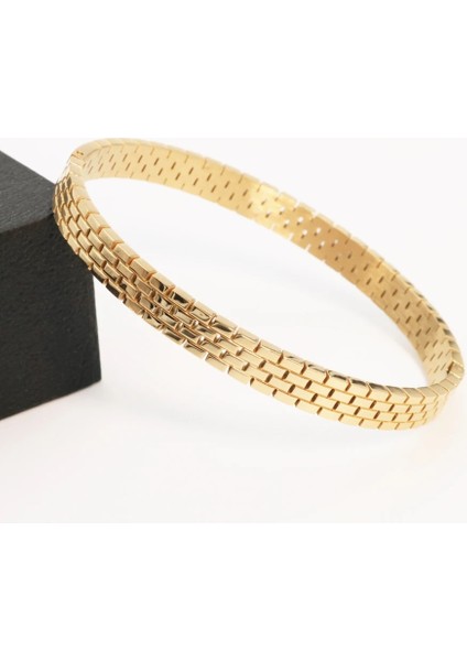 BR8206-ALTIN Yüksek Benzersiz Tasarım Hollow Izle Zincir Şekli Kadınlar Için 18 K Paslanmaz Çelik Bilezik Severler Bilezik Trendy Takı Hediye (Yurt Dışından) modelleri