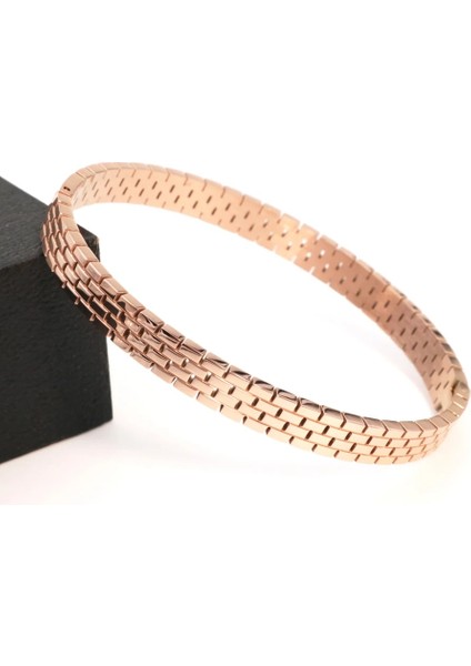 BR8206-ALTIN Yüksek Benzersiz Tasarım Hollow Izle Zincir Şekli Kadınlar Için 18 K Paslanmaz Çelik Bilezik Severler Bilezik Trendy Takı Hediye (Yurt Dışından) fırsatları