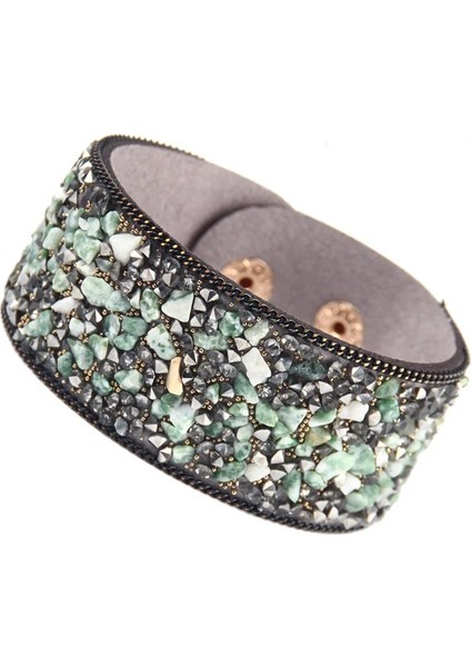 Kırmızı Kum Rengi Yeni Düzensiz Doğal Kristal Taş Etnik Rüzgar Bilezik Çakıl Deri El Yapımı Rhinestone Bilezik Kadınlar Için Moda Takı (Yurt Dışından) fırsatları