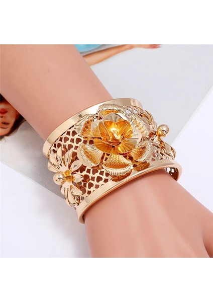 Merhaba Jin Yin Lzhlq Yeni Moda Takı Aksesuarları Maxi Geniş Bileklik Bilezik Trendy Kaplama Kalın Metal Büküm Bileklik Kadın Manşet Bilezikler (Yurt Dışından)