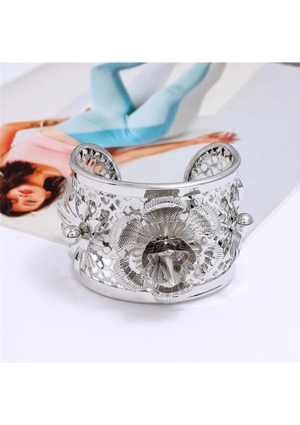 Merhaba Jin Yin Lzhlq Yeni Moda Takı Aksesuarları Maxi Geniş Bileklik Bilezik Trendy Kaplama Kalın Metal Büküm Bileklik Kadın Manşet Bilezikler (Yurt Dışından)