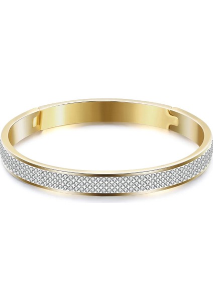 NO.84091 Boyutu Kotik Moda Takı Bileklik Bileklik Kristal Rhinestone Açacağı Paslanmaz Çelik Bileklik Kadın Aksesuarları Için (Yurt Dışından)