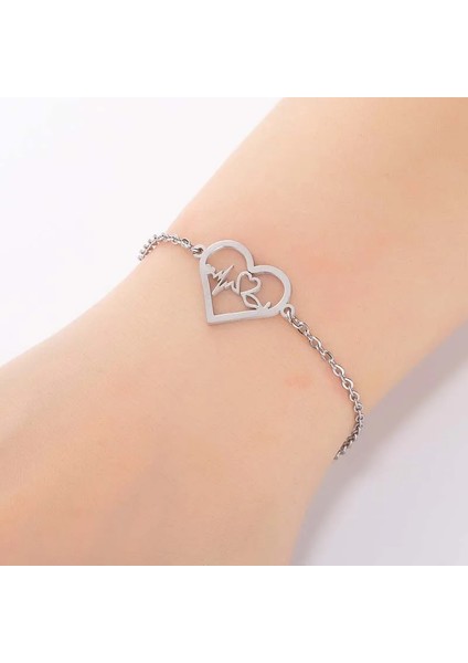 Altın Tarzı NO.142 Beden Paslanmaz Çelik Bilezikler Kadın Moda Palmiye Hindistan Cevizi Ağacı Ay Kelebek Çiçek Fil Charm Bilezik Bohemian Takı Pulseri (Yurt Dışından)