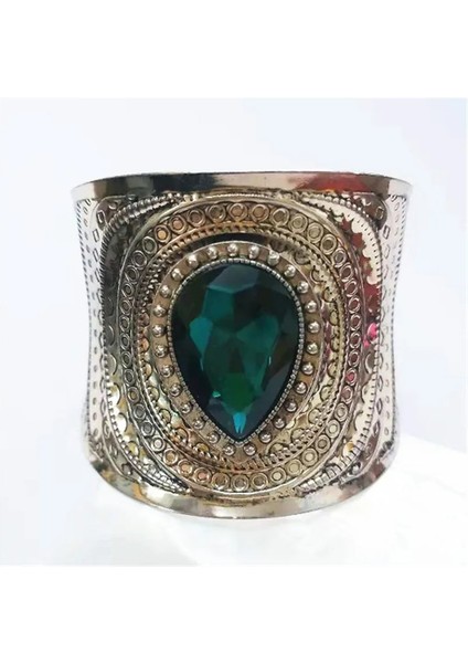 Mavi 5 Gümüş Moda Gümüş Renkli Manşet Bilezik Kadınlar Için Etnik Takı Vintage Kristal Taş Bilezikler Altın Bohem Geniş Bilezik Pulseras (Yurt Dışından) fiyatları