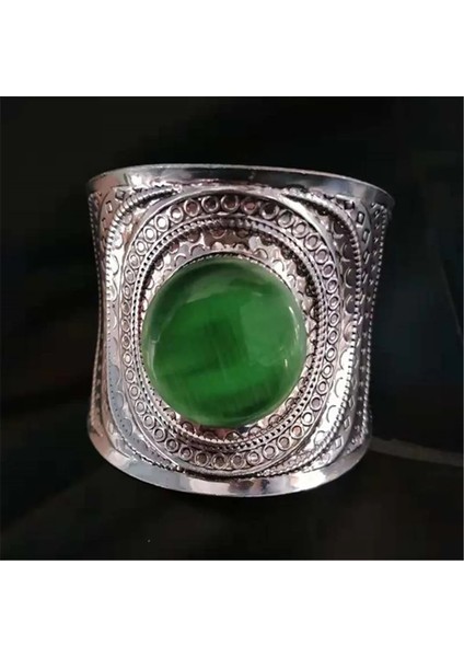 Mavi 5 Gümüş Moda Gümüş Renkli Manşet Bilezik Kadınlar Için Etnik Takı Vintage Kristal Taş Bilezikler Altın Bohem Geniş Bilezik Pulseras (Yurt Dışından) fırsatları