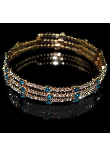 3sıra-Altın-Kırmızı Moda Lüks Altın Kaplama Gümüş Kaplama Kristal Manşet Bilezikler ve Bilezikler Kadınlar Takı Için Rhinestone Charm Bilezikler (Yurt Dışından) fırsatları