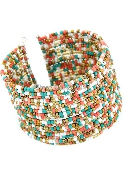 Yeşil Yeni Geniş Boncuklar Tek Yön Altın Renk Bilezik ve Bilezikler Kadınlar Için Bijoux Bilezik Femme 5 Renk Mevcuttur Yüksek (Yurt Dışından) fırsatları