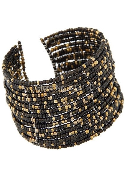 Yeşil Yeni Geniş Boncuklar Tek Yön Altın Renk Bilezik ve Bilezikler Kadınlar Için Bijoux Bilezik Femme 5 Renk Mevcuttur Yüksek (Yurt Dışından) indirimleri