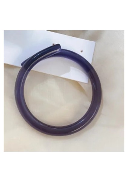 No.6 Boyutu Aomu Big Circle Trendy Renkli Moda Şeffaf Akrilik Bilezik Kadınlar Kızlar Için Basit Açık Bilezik Parti Takı Hediyeler (Yurt Dışından)