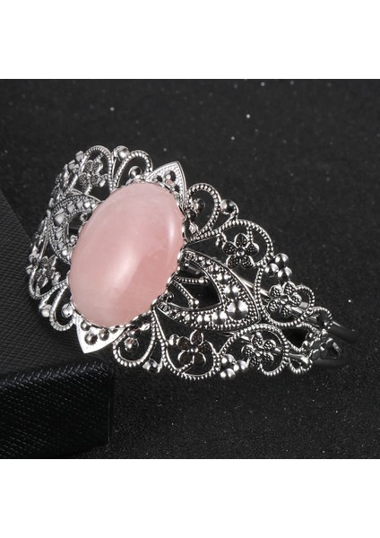 Lapis Lazuli Kadınlar Doğal Kahve Oniks Labradorit Oval Taş Taş Açık Bileklik Yeşil Tanglin Lapis Lazuli Charm Hollow Çiçek Bilezik Takı (Yurt Dışından)