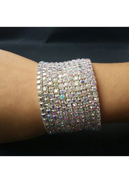 2 Sıragümüş Tdqueen Bilezik Gümüş Kaplama Pulseiras Bilezik Kristal Rhinestone Çok Sıralı Spiral Bileklik Kadınlar Için Bilezik (Yurt Dışından) fırsatları