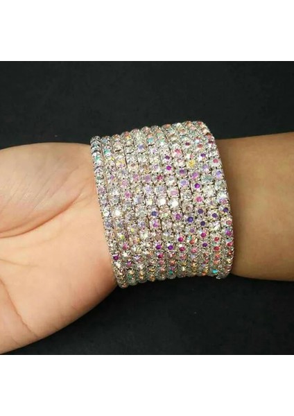 2 Sıragümüş Tdqueen Bilezik Gümüş Kaplama Pulseiras Bilezik Kristal Rhinestone Çok Sıralı Spiral Bileklik Kadınlar Için Bilezik (Yurt Dışından) indirimleri
