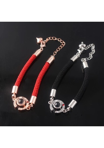 Gümüş Kaplı 100 Dil Seni Seviyorum Projeksiyon Bilezik Kadın Erkek Romantik Çift Moda Halat Bilezik Sevgilisi Anneler Günü Hediyesi (Yurt Dışından) indirimleri