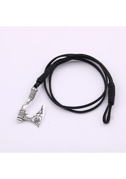 Stil 4 Skyrim Perun'un Balta Charm Wrap Erkek Deri Bileklik Bileklik Çapa Çok Katmanlı Punk Vintage Halat Viking Bilezik Erkekler Için Hediye (Yurt Dışından)
