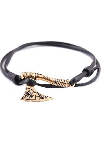 Stil 4 Skyrim Perun'un Balta Charm Wrap Erkek Deri Bileklik Bileklik Çapa Çok Katmanlı Punk Vintage Halat Viking Bilezik Erkekler Için Hediye (Yurt Dışından)